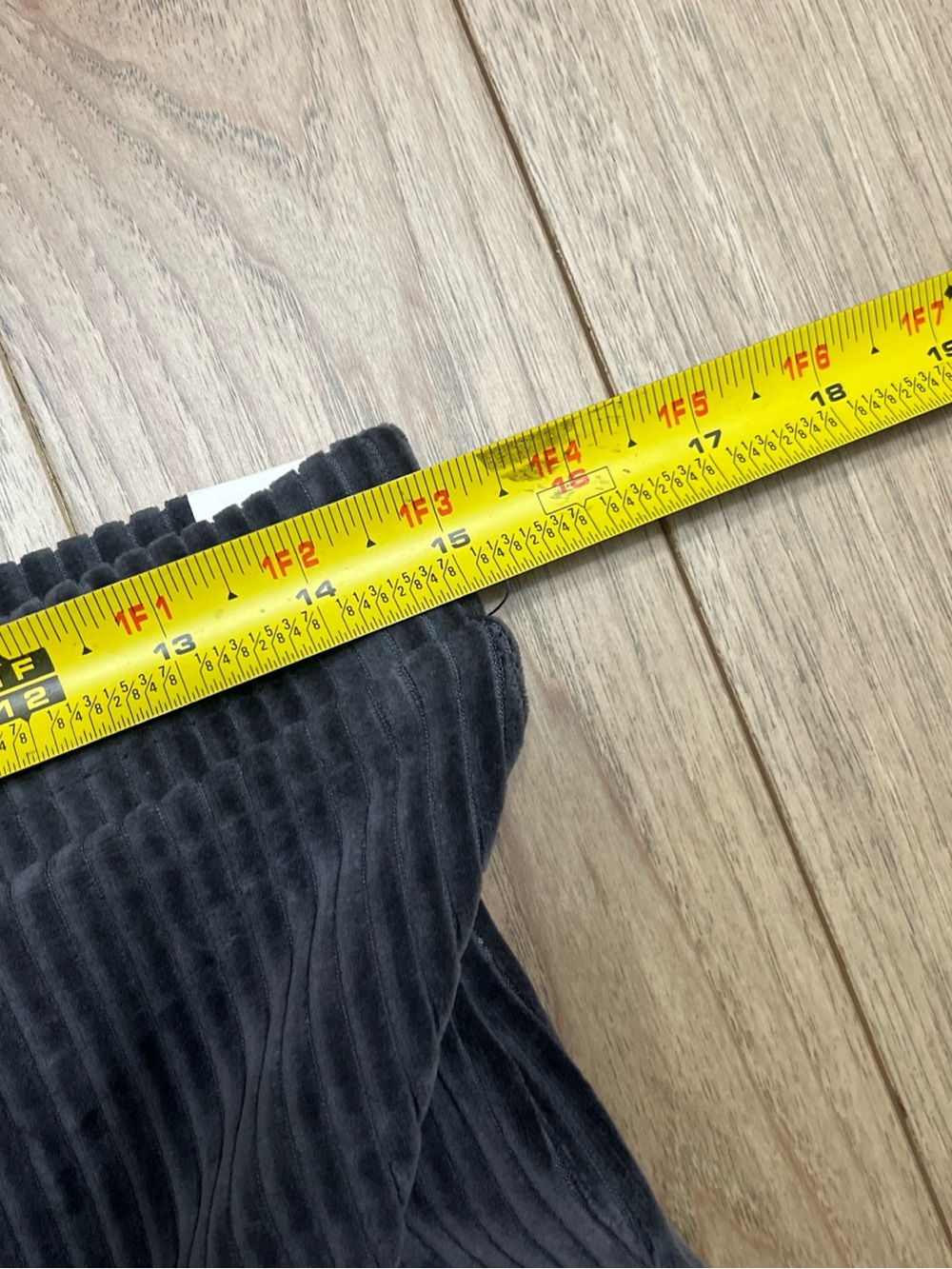 Aerie Groove-On Ribbed Velour High Waisted Flare Leggings in Charcoal Gray M - Picture 6 of 12